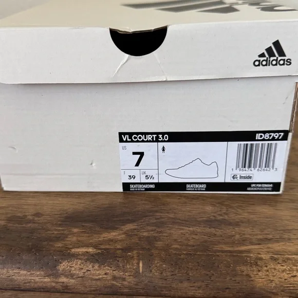Adidas Women’s VL Court 3.0 White Shoe Box - Picture 3 of 7